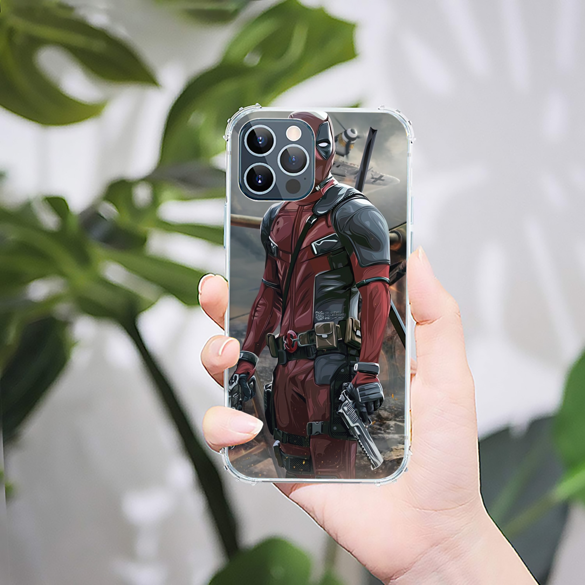 （画像用） Deadpool デッドプール 【iPhone 12シリーズ対応】透明スマホケース（クリアソフトケース）